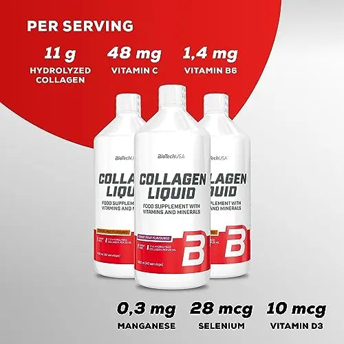 BioTechUSA Collagen Liquid, Flavored Dietary Supplement Drink with Collagen, Vitamins BioTechUSA Au supplements
