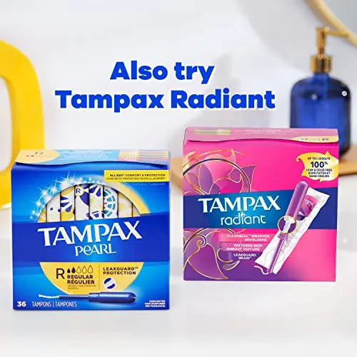 Tampax Pearl Tampons Super Plus Absorbency, with Leakguard Braid, Unscented, 50 Count Tampax Au supplements