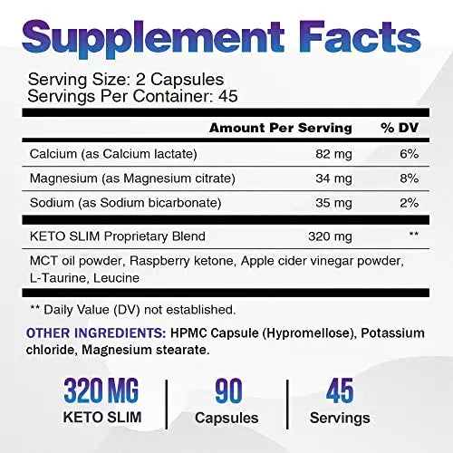 VEGEPOWER Keto Fast Diet Pills- Ketone Slim Pro 180 Capsules-Apple Cider Vinegar VEGEPOWER Au supplements