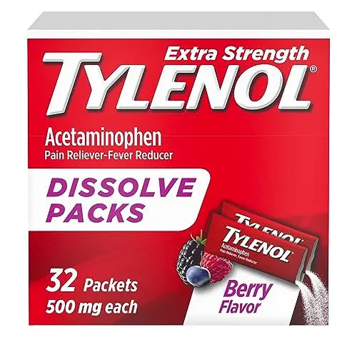Tylenol Extra Strength Dissolve Packs, 500 mg Acetaminophen Pain Reliever & Fever Reducer Tylenol Au supplements