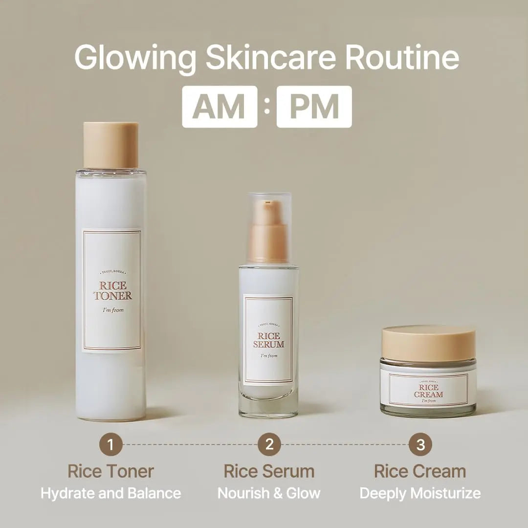 I'm From Rice Toner, 77.78% Rice Extract from Korea, Glow Essence with Niacinamide I'm from Au supplements