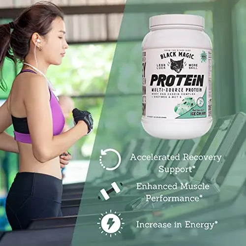 Worldwide Nutrition Bundle, 2 Items: Black Magic Multi-Source Protein Powder - Whey, Egg Albumin Enzymes, Micellar Casein & MCTs - Muscle Mass Gaining - Mint Chocolate Flavor - 2 LB and Keychain Worldwide Nutrition Au supplements