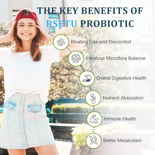 Probiotics for Women Men: 300 Billion CFU Probiotic High Potency + 12 Strains Organic RSETU Au supplements