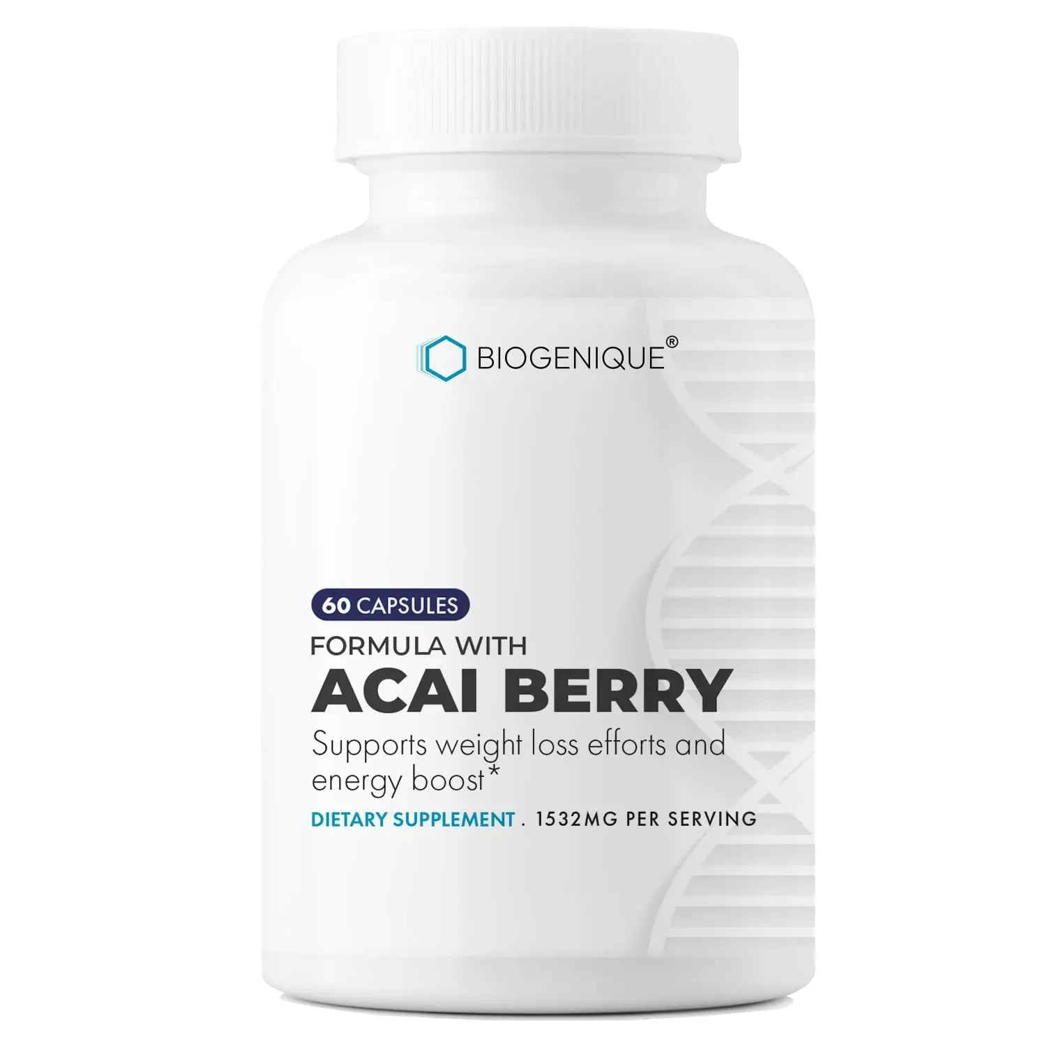 Biogenique Acai Berry Extract & Psyllium Powder, Energy Boost, Free Radical Scavenger Biogenique Au supplements