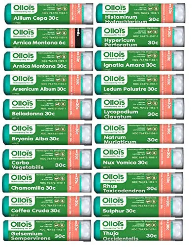OLLOIS Homeopathy 20-Remedy Starter Kit (Organic & Lactose-Free OLLOÏS Au supplements
