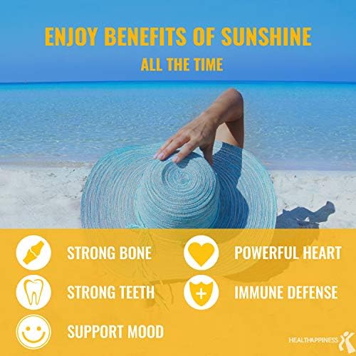 UpNourish Liposomal Vitamin D3 5000 IU Softgels - 1 Year Supply | Organic Coconut Oil Infused Vitamin D Supplements - Support Bone, Dental, Heart, Mood & Immune Health - Non GMO Gluten Free - 365 ct UpNourish Au supplements