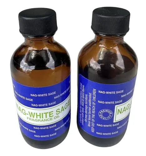 Premium Fragrance Oil 2 Bottles Nag-Musk or Nag-White Sage, 2 Ounces Each in a Glass Bottle Generic Au supplements