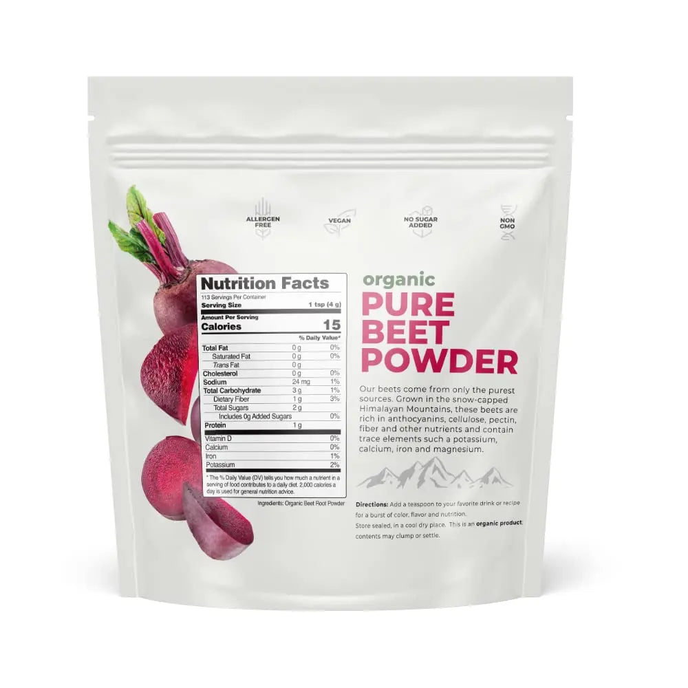 Nations Nutrition Pure Beet Root Powder Organic - Nitric Oxide Circulation Superfood Nations Nutrition Au supplements