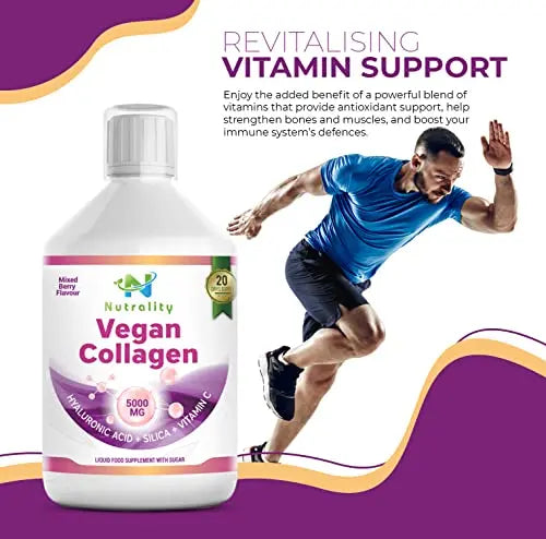 Nutrality Vegan Liquid Collagen | Premium-Grade 5000mg Hydrolyzed Collagen Peptides with Silica, Biotin Nutrality Au supplements