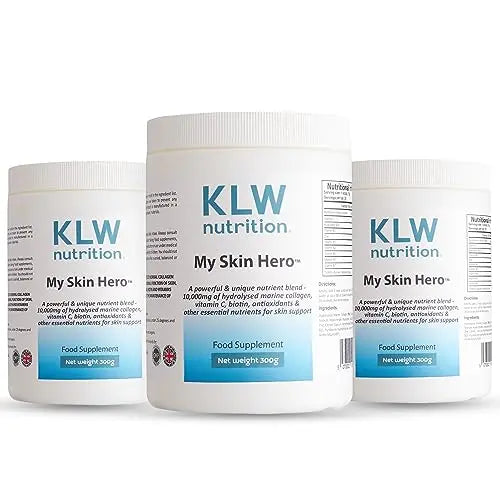 Marine Collagen Powder 10,000mg - with Vitamin C, Zinc, Biotin, Hyaluronic Acid - No fillers, sweeteners or additives KLW Nutrition Au supplements