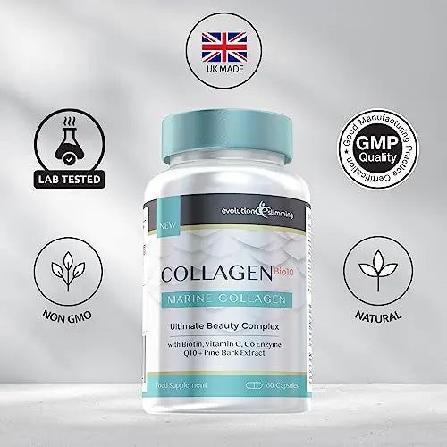 Collagen Bio-10 with Marine Collagen, Biotin & Co-Enzyme Q10 (60 Capsules) Evolution Slimming Au supplements