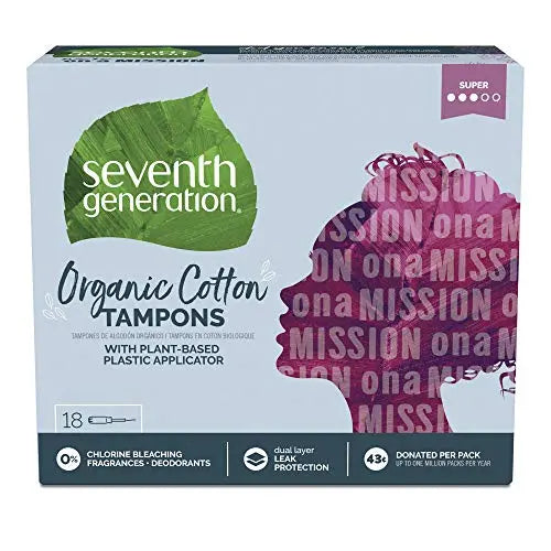 SEVENTH GENERATION Free & Clear Super Tampons with Applicator, 18 CT Seventh Generation Au supplements