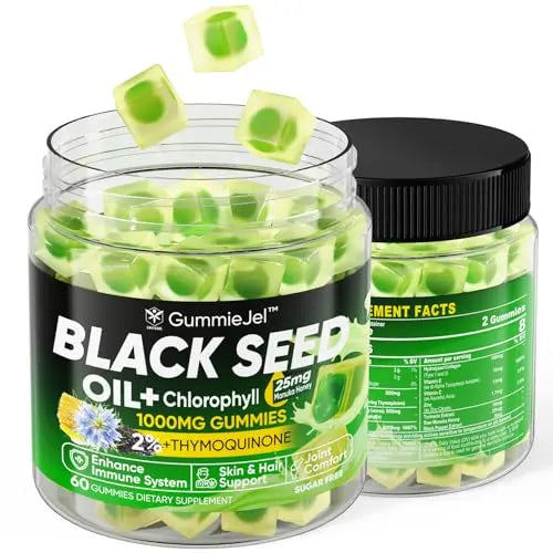 Sugar Free Black Seed Oil Filled Gummies & Chlorophyll, with Hydrolyzed Collagen EnvyCure Au supplements