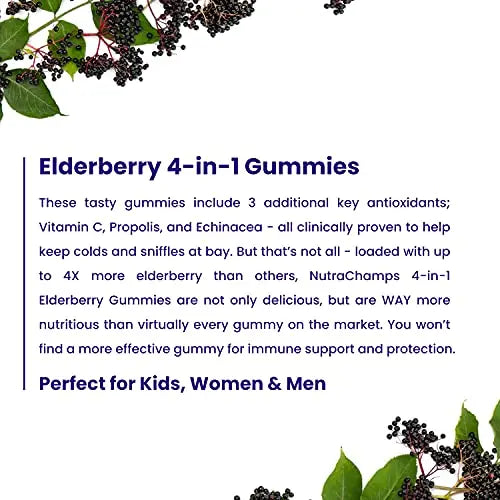 NutraChamps Elderberry Gummies with Vitamin C, Propolis & Echinacea NutraChamps Au supplements