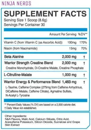 eFlow Nutrition ENRAGE Pre Workout - Energy, Focus, Pumps, and Strength - Ninja Nerds eFlow Nutrition Au supplements