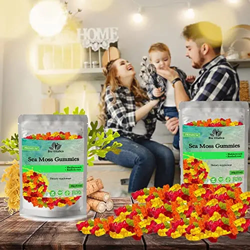 Sea Moss Gummies - Irish sea Moss raw Organic, Bladderwrack, Burdock Root BIO VITALICA Au supplements