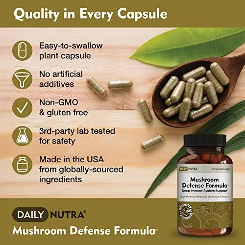 DailyNutra Mushroom Defense Formula - Immune Support Supplement | Organic DailyNutra Au supplements