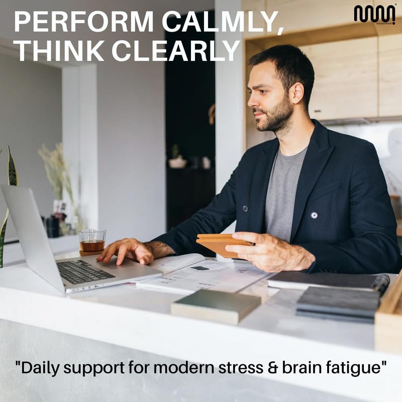 mastermedi Cortisol Supplements for Women and Men Support with Magnesium, Ashwagandha, Lion’s Mane & GABA – Adaptogenic Stress Relief & Mood Support – Non-GMO, No Fillers, Gluten-Free mastermedi Au supplements
