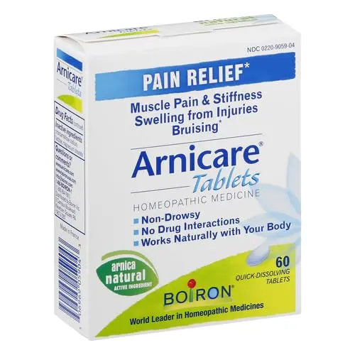 Boiron Arnicare Tablets for Pain Relief from Muscle Pain, Joint Soreness, Swelling from Injury or Bruises Boiron Au supplements