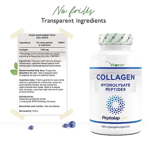Collagen - 365 Capsules - 1500 mg per Daily Serving - Premium: 100% Bovine Collagen Vit4ever Au supplements