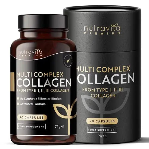 Premium Multi Collagen Protein Capsules with Type I, II, III - Includes Hydrolysed Grass Nutravita Au supplements