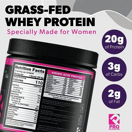 PRO NUTRITION LABS Whey Protein Vanilla Powder for Women - Supports Lean Muscle PRO NUTRITION LABS Au supplements