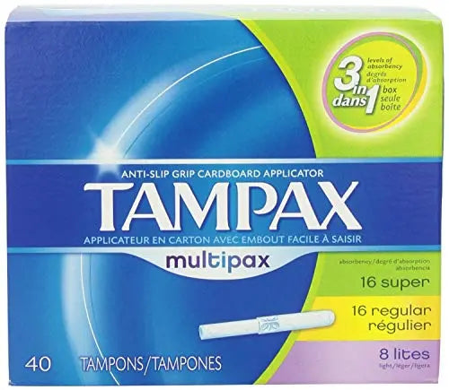 Tampax Cardboard Applicator, Multipax Tampons 40 Count Tampax Au supplements