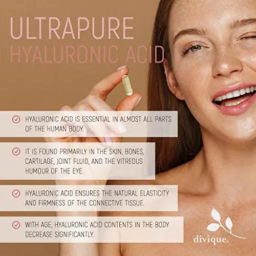 Collagen Capsules Divique Collagen Hyaluron 1500mg Collagen Peptides Type 1, 2, 3, 5, 10 Divique Au supplements