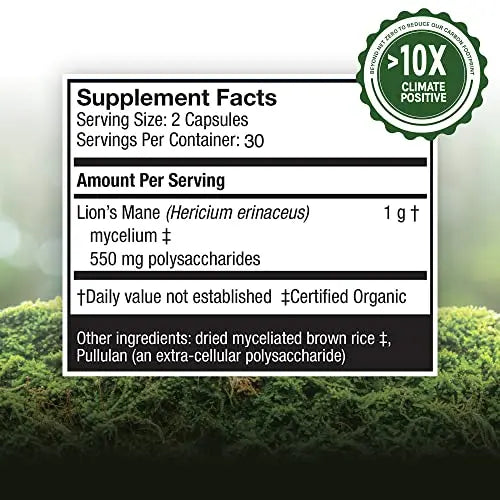 Host Defense, Lion's Mane Capsules, Promotes Mental Clarity, Focus and Memory Host Defense Au supplements