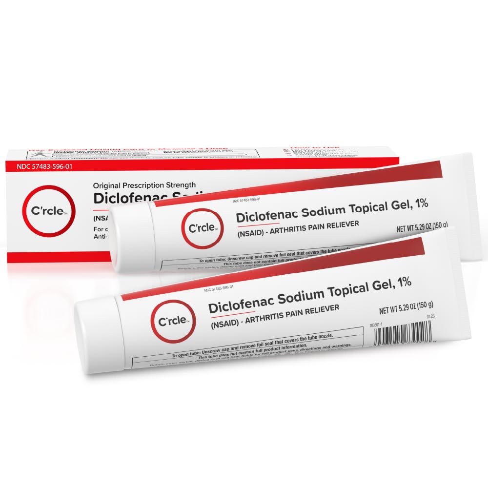 Diclofenac Sodium Gel 1% 150g Effective Arthritis Pain Reliever - Prescription Strength Anti-Inflammatory Gel - Extra Strength Arthritis Cream for Daily Use - Get Over-The-Counter Relief(1Pack) C'rcle Au supplements