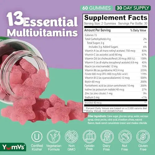 Multivitamin Gummies for Adults, Daily Gummy Vitamin for Women & Men, Immune Support Multivitamin Supplement YUM-V'S Au supplements