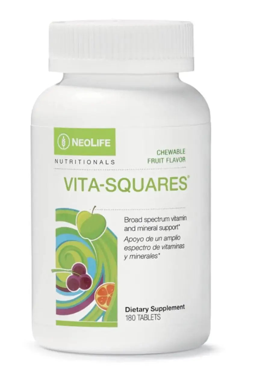 NeoLife Vita-Squares - Chewable Multivitamin for Kids, 18 Essential Vitamins & Minerals, Iron, Zinc, Vitamin D3, B-Complex NeoLife Au supplements