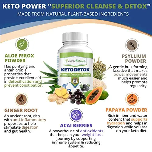 Power By Naturals Keto Colon Cleanser & Detox - Rapid Weight Loss Pills, Gut Health Power By Naturals Au supplements