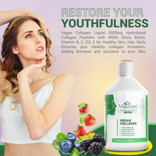 VitaZam Vegan Collagen Liquid 5000mg Hydrolyzed Collagen Peptides for Women VitaZam Au supplements