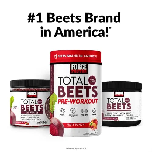 FORCE FACTOR Total Beets Pre-Workout Powder to Boost Energy & Endurance, Increase Force Factor Au supplements