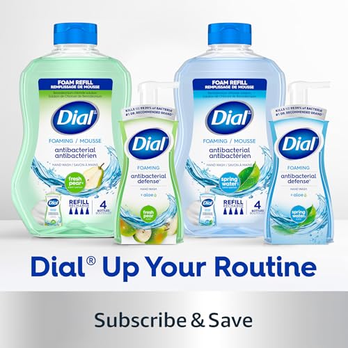 Dial Antibacterial Defense Foaming Hand Soap + Aloe, Spring Water Scent, 52 Fl Oz Hand Soap Refill