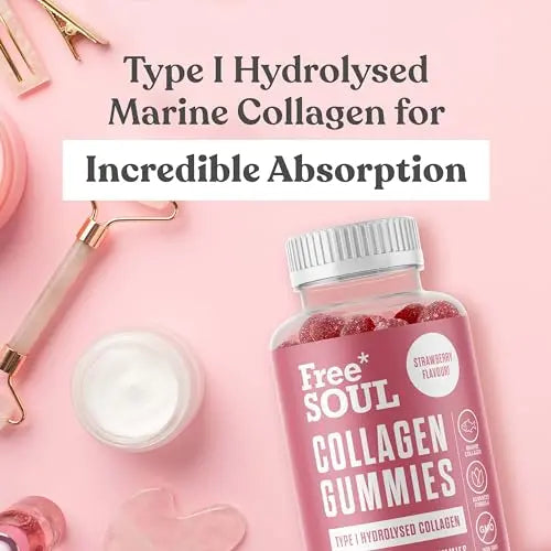 Collagen Gummies, Marine Collagen Supplement with Effective Type 1 Hydrolysed Collagen Peptides Free Soul Au supplements