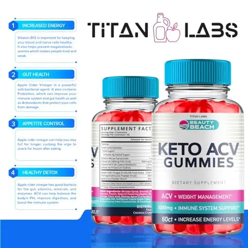 (5 Pack) Beauty Beach Keto ACV Gummies, Beauty Beach Keto ACV Gummies Advanced Titan Labs Au supplements