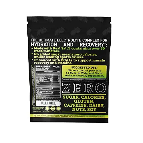 Enhanced Electrolyte Powder Stick Packs (Lemon Lime - 20 Packets) Sugar Free Zeal Naturals Au supplements