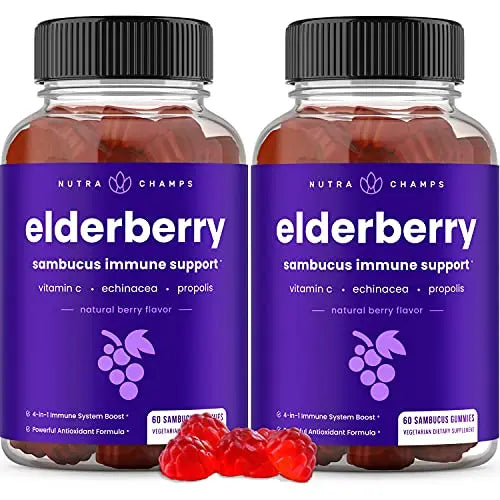Elderberry Gummies | Sambucus Elderberry Gummies for Adults & Kids | Vitamin C NutraChamps Au supplements