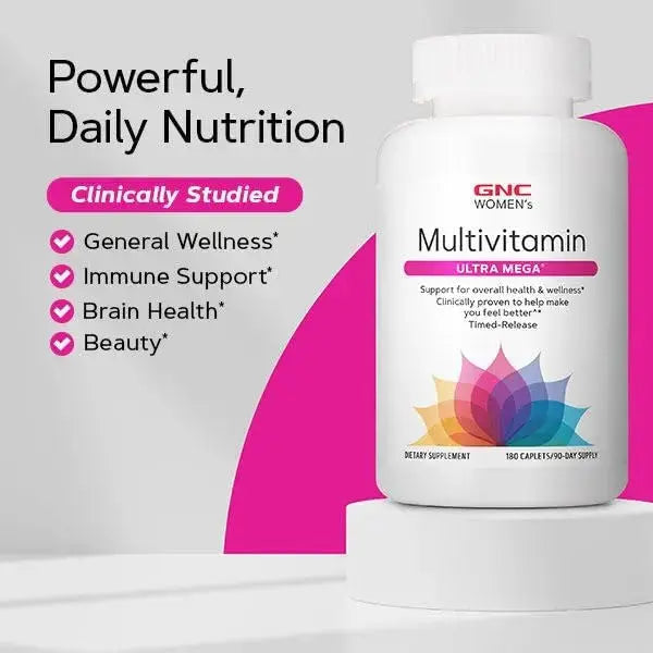GNC Women’s Ultra Mega Multivitamin Caplets, Clinically Proven to Feel Better, Immune Support, Vitamin A, B, C, D GNC Au supplements