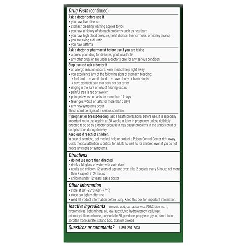 Excedrin Extra Strength Pain Relief Caplets for Headache Relief, Acetaminophen 250mg, Aspirin 250mg, Caffeine 65mg, Pain Reliever, 200 Count Excedrin Au supplements