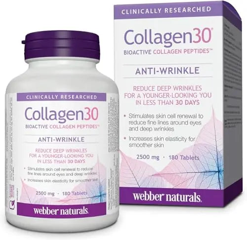 Webber Naturals Collagen30® Bioactive Collagen Peptides 2500 mg 180 Tablets Webber Naturals Au supplements