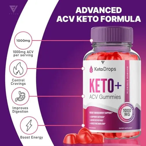 (5 Pack) Keto Drops ACV Gummies, Ketodrops Keto ACV Gummies Advanced Weight Loss Fyvus Au supplements
