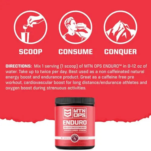 MTN OPS Enduro Trail Packs Nitric Oxide Supplement & Stim-Free Pre Workout - 20 Servings MTN OPS Au supplements