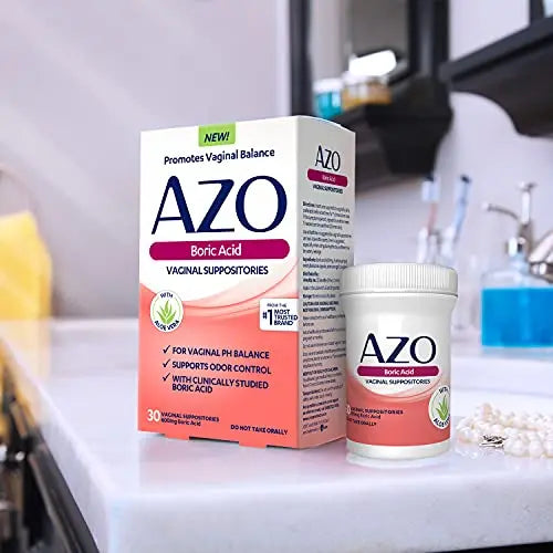 AZO Boric Acid Vaginal Suppositories, Helps Support Odor Control and Balance Vaginal PH AZO Au supplements