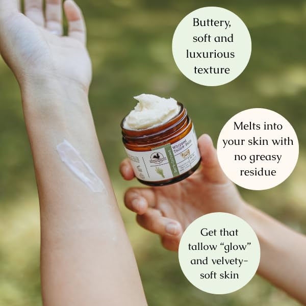 Hearth and Homestead: Handmade Whipped Tallow Balm (Unscented/Herb-Infused)
