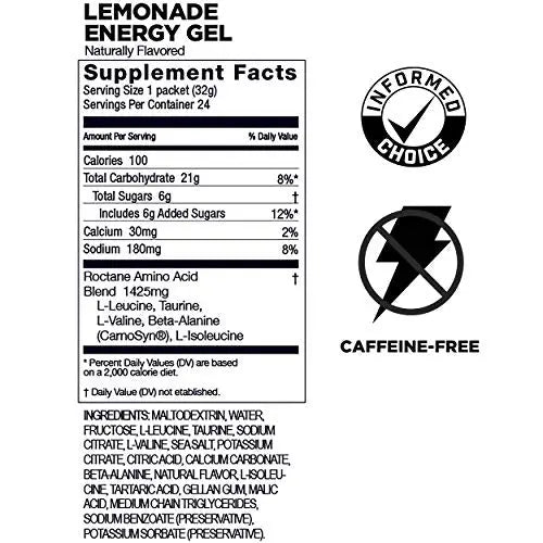 GU Energy Roctane Ultra Endurance Energy Gel, 24-Count, Lemonade GU Energy Au supplements