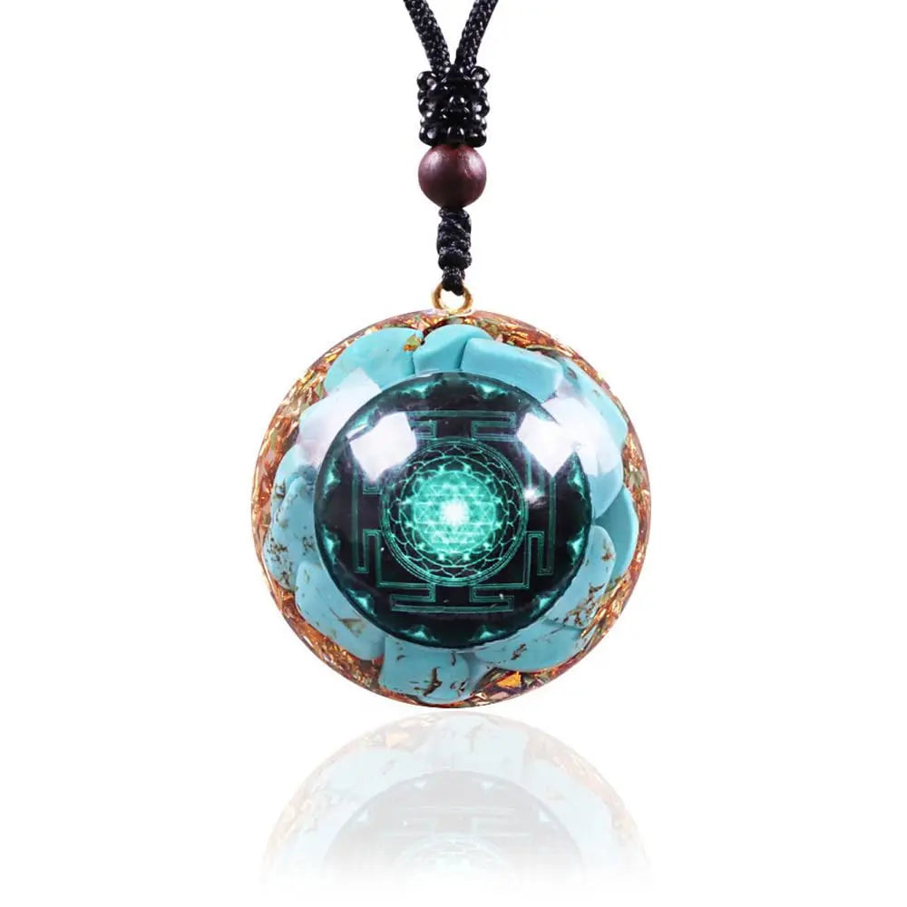 Day Day Up Turquoise Orgonite Pendant Healing Crystal jewelry Orgone Yoga Necklace Reiki Spiritual Day Day Up Au supplements